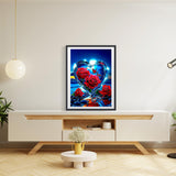 EOBROMD 5D Diamond Art Painting Kits for Adults Beginners Seaside, DIY Rose Kits for Adults, Full Round Drill Diamond Dot Gem Art Kits Home Wall Decor 12x16inch EOBROMD