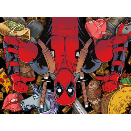 AQUARIUS Deadpool Collage 500pc Puzzle (500 Piece Jigsaw Puzzle) - Glare Free - Precision Fit - Officially Licensed Deadpool Merchandise & Collectibles - 14x19 Inches AQUARIUS