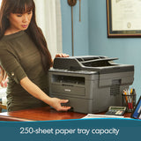 Brother Monochrome Laser All-in-One MFCL2710DW Value Version (MFCL2717DW) adds 2-Year Warranty, Black/Grey Brother