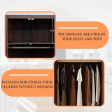 HYDUZ 70" Tall Bedroom Armoire with Hanging Rod for Hanging Clothes, Farmhouse Wooden Wardrobe Closet with Door, Tall Freestanding Clothing Storage Cabinet with Shelf, Espresso HYDUZ