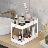 SPACELEAD 3-Tier Utility Storage Cart, Mobile Utility Cart with Lockable Caster Wheels, Rolling Carts Organizer for Bathroom Laundry Kitchen,Used as Book Art Snack lash Makeup Diaper cart, White SPACELEAD