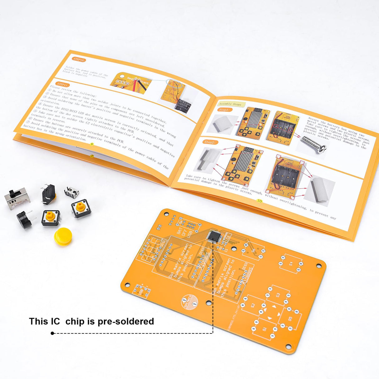 LEPANDA DIY Game Console, Soldering Project Kit, Electronics Solder Practice Kit, Designed for Students, Great STEM Project and Gift LEPANDA
