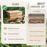 EXPERLAM 6 Cube Storage Organizer - Solid Wood Bookshelf with 3 Storage Bins, Cube Shelf with 2 Removable Back Panels, Vertical or Horizontal Bookcase, Open Book Shelf for Bedroom, Living Room, Office EXPERLAM