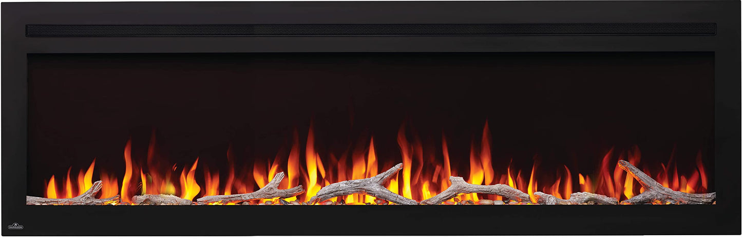 Napoleon Purview 72 inch Wall Mount Electric Fireplace - Black, NEFL72HI