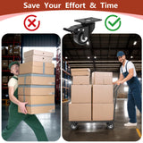 2 Inch Caster Wheels Heavy Duty, Casters Set of 4 with Brake, Locking Industrial Swivel Top Plate Casters Wheels and Load 800lbs for Furniture and Workbench Cart(Two Hardware Kits Include) Chaxtr