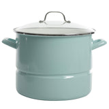 Kenmore Broadway Steamer Stock Pot with Insert and Lid, 16-Quart, Glacier Blue Kenmore
