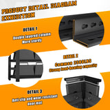 PRESTELION 72" H|35" W All-Metal Garage Shelving-Easy Assembly 5-Tier Shelving Unit|Heavy Duty Adjustable Shelf for Industrial,Warehouse,Basement,Black PRESTELION