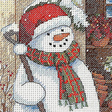 Dimensions Counted Cross Stitch Kit 'Garden Shed Snowman' 14 Count White Aida, 12'' x 14'' Dimensions