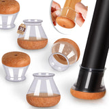 YOZON Chair Leg Floor Protectors for Hardwood Floors Felt Furniture Pads Silicone Caps 32 Pack Non Slip Reduce Noise Clear Round Medium Fit 3/4"~1-3/16" (19-30mm) YOZON