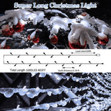 403 FT 1000 LED Christmas Lights Outdoor Decorations Super Long Fairy Lights Waterproof 8 Modes Timer Clear Wire String Lights for Outside House Tree Patio Yard Wedding Party Holiday-Cool White JXLEDAYY