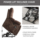 CANMOV Power Lift Recliner Chair with Massage and Heat for Elderly, Overstuffed Wide Recliners, Heavy Duty and Safety Motion Reclining Mechanism with USB Ports, 2 Concealed Cup Holders, Chocolate CANMOV