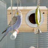 Hiceeden 2 Pack Parakeet Nest Box, Natural Wood Bird Nesting Box, Small Bird House Breeding Box for Budgie Lovebirds, Cockatiel, Parrots Mating, Aviary, 7.7×4.7×4.7 Inches Hiceeden