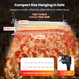 Large Chicken Coop Heater Lamp, 300W Carbon Fiber Brooder Heater Plates, Adjust 2 Mode Temp&Hanging Height for Chick Coop Brooder Box Supplies Livestock Heating Warm Poultry House14x5.5x3IN Chtoocy