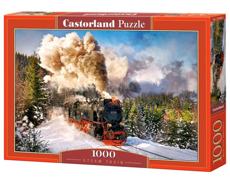 Castorland 1000 Piece Jigsaw Puzzle, Steam Train, Mountain Train, Locomotive Puzzle, Adult Puzzle, C-103409-2 Castorland