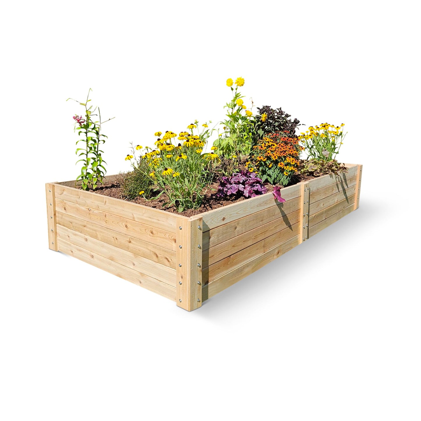 Infinite Cedar Select Cedar Raised Garden Bed - 4' x 8' x 17.5" - Handcrafted in Maine from North American Western Red Cedar Wood - WoodArtSupply