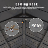 Gardenbee Wood Gazebo 13 x 11 ft. Wood Patio Gazebo Cedar Framed Gazebo with Steel Frame Gable Roof Hardtop Gazebo for Patio, Garden, Lawns, Parties Gardenbee