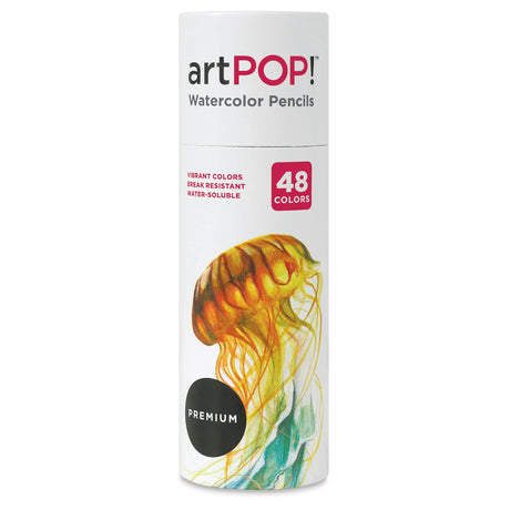 artPOP! Watercolor Pencils, 48 Vibrant Colors, Premium Quality, Hexagonal Grip, Water Soluble Colors for Drawing, Blending, Painting, and Mixed Media artPOP!