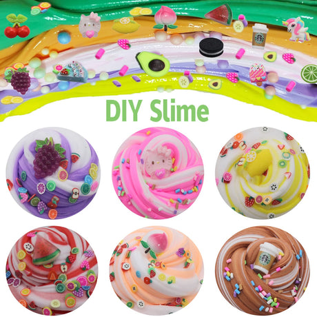 13 Pack Unicorn Dual Color Butter Slime Kit,Soft & Non-Sticky,DIY Slime Toys for Kids, for Girls and Boys Party Favors GHFEOOHN