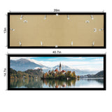 Hongkee 13x39 Puzzle Frame 2 Packs, Real Glass and Black Wood Frame, Display Panoramic 13 x 39 Picture Frames - Horizontal or Vertical Wall Mounting Hongkee