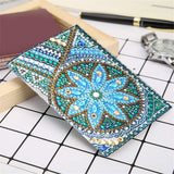 2 Pieces Diamond Painting Leather Passport Holder, DIY Special Shaped Crystal Painting Travel Passport Protective Cover for Boarding Pass, ID Card, Driver's License-20X14CM (AA085-AA220) Vocttaiy