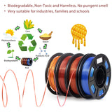 iSANGHU 4Packs Gradient Silk PLA 3D Printer Filament Bundle, Multicolor Changing 1.75 PLA Filament Bundle with Silk Shiny Surface, 3D Printing Filament for Most 3D Printers 250G/0.55lb*4 Sets iSANGHU