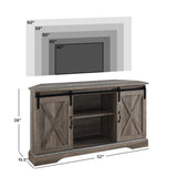 Walker Edison Everette Modern Farmhouse Double Sliding X Barn Door TV Stand for TVs up to 58 Inches 52 Inch Grey Wash Walker Edison