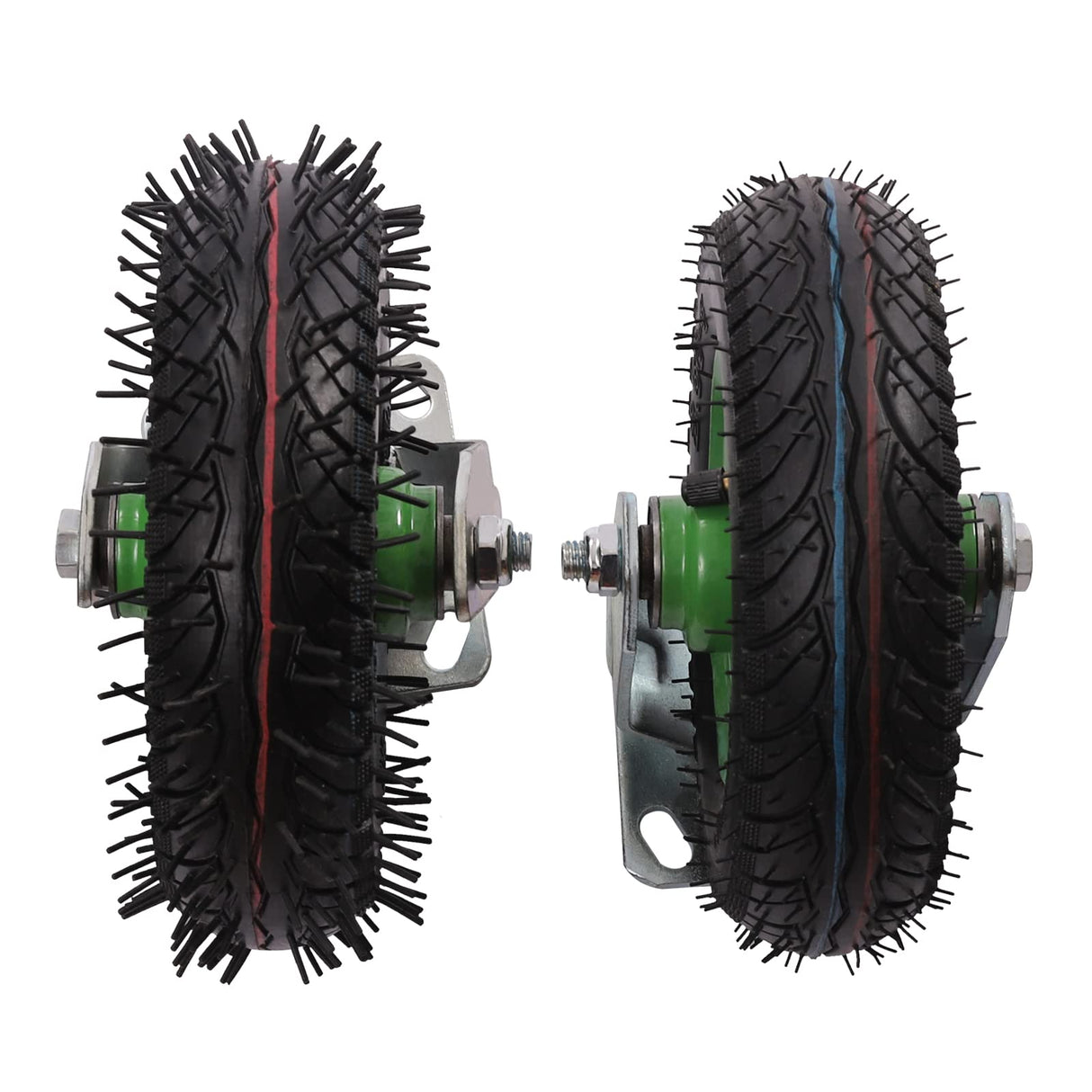 8” Pneumatic Caster Set, 4 Heavy Duty Air Tire Rubber Wheels Dual Bearing Pneumatic Swivel Casters Weight Capacity 220.46 lbs Ideal for Furniture, Tool Boxes, Light Machinery njxbrek