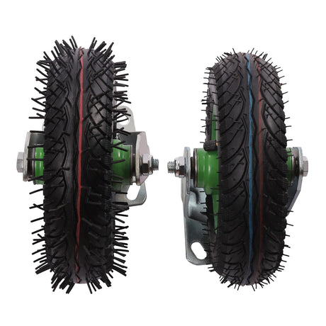 8” Pneumatic Caster Set, 4 Heavy Duty Air Tire Rubber Wheels Dual Bearing Pneumatic Swivel Casters Weight Capacity 220.46 lbs Ideal for Furniture, Tool Boxes, Light Machinery njxbrek