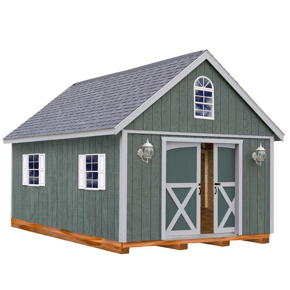 Belmont 12 ft. x 24 ft. Wood Storage Shed Kit with Floor including 4 x 4 Runners Best Barns Inc.