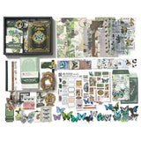 Diuhofart Scrapbook Kits for Adults Women, Aesthetic Stationery Scrap Booking Supples Kit with A6 Grid Notebook for Junk Journal Supplies, DIY Paper Craft Art Materials Diuhofart