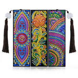 3 Pieces 5D Diamond Art Bookmark Kits for DIY Craft Diamond Art Dotz Bookmarks with Tassel for Beginner Kids Adults Women Book Lovers Rhinestones Beaded Leather Corner Bookmark Christmas Supplies yuntop