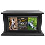 250lbs Personalized Pet Urns Made of Solid Pine Wood, Custom Urn Box for Dog Ashes, Large Burial and Cremation Urns for Dog Memorial, Black Wood Color (Design 1) Basic Fundamentals