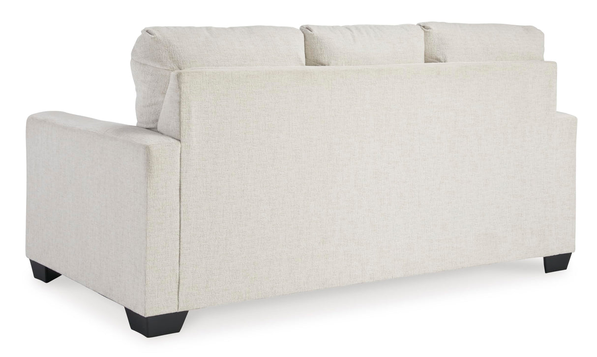 Signature Design by Ashley Rannis Coastal 2-in-1 Sofa Sleeper with Folding Gel Memory Foam Mattress, Full, White Signature Design by Ashley