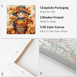 VIGEGU 2 Pack Thanksgiving Paint by Numbers Kit for Adults with Framed,Fall Scarecrow Ghost Pumpkin Paint by Number DIY Adult Paint by Number Kits for Wall Decor 10x10in VIGEGU
