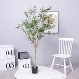 Hobyhoon Artificial Olive Tree, 6FT Tall Faux Silk Plant Artificial Tree in Potted Oliver Branch Leaves and Fruits for Modern Home Decor Indoor Hobyhoon