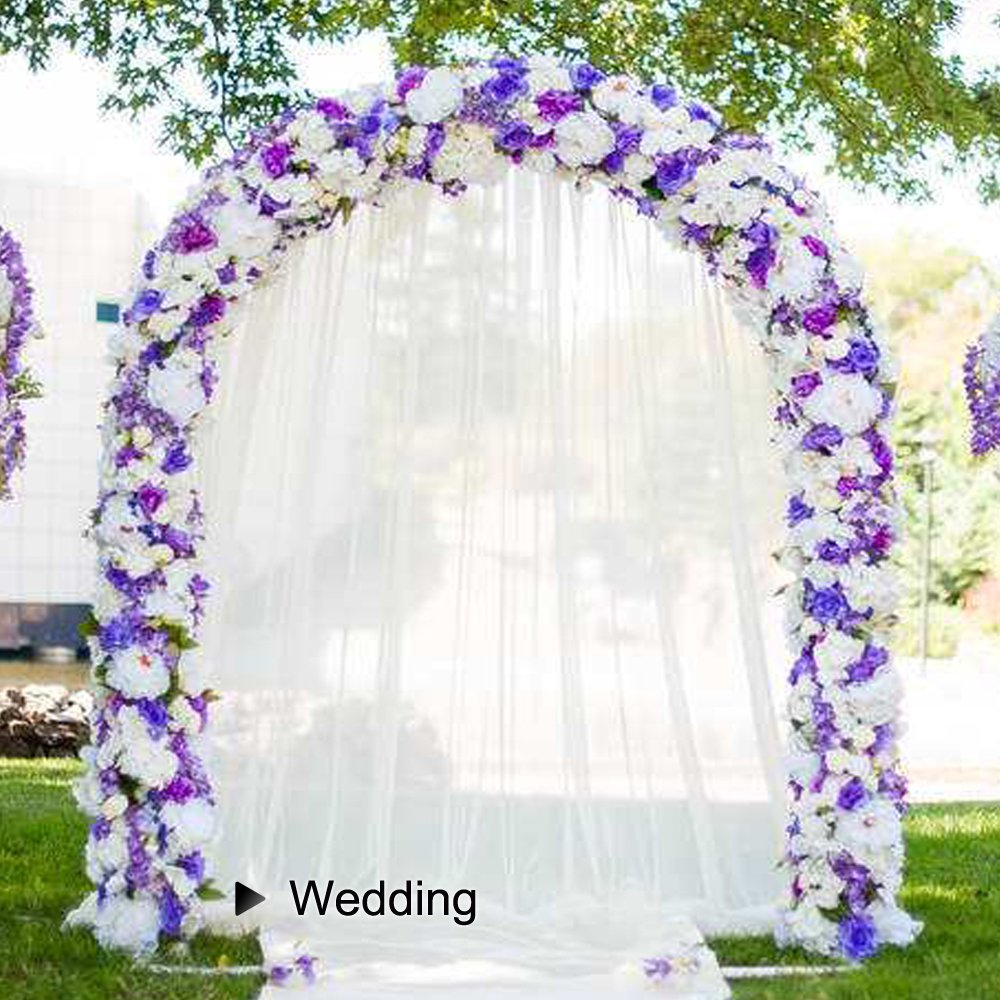 Metal Garden Arch,7.8 Feet High x 5.5 Feet Wide Sturdy Metal Arbor with Sharp Ends for Climbing Vines and Plants,Weddings Quinceaneras Party Decoration LeJoy Garden