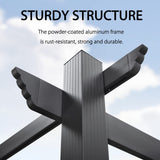 PURPLE LEAF 10' X 10' Outdoor Retractable Pergola with Sun Shade Canopy Patio Metal Shelter for Porch Beach Garden Pavilion Grill Gazebo Modern Yard Grape Trellis Gray Pergola with String Lights PURPLE LEAF