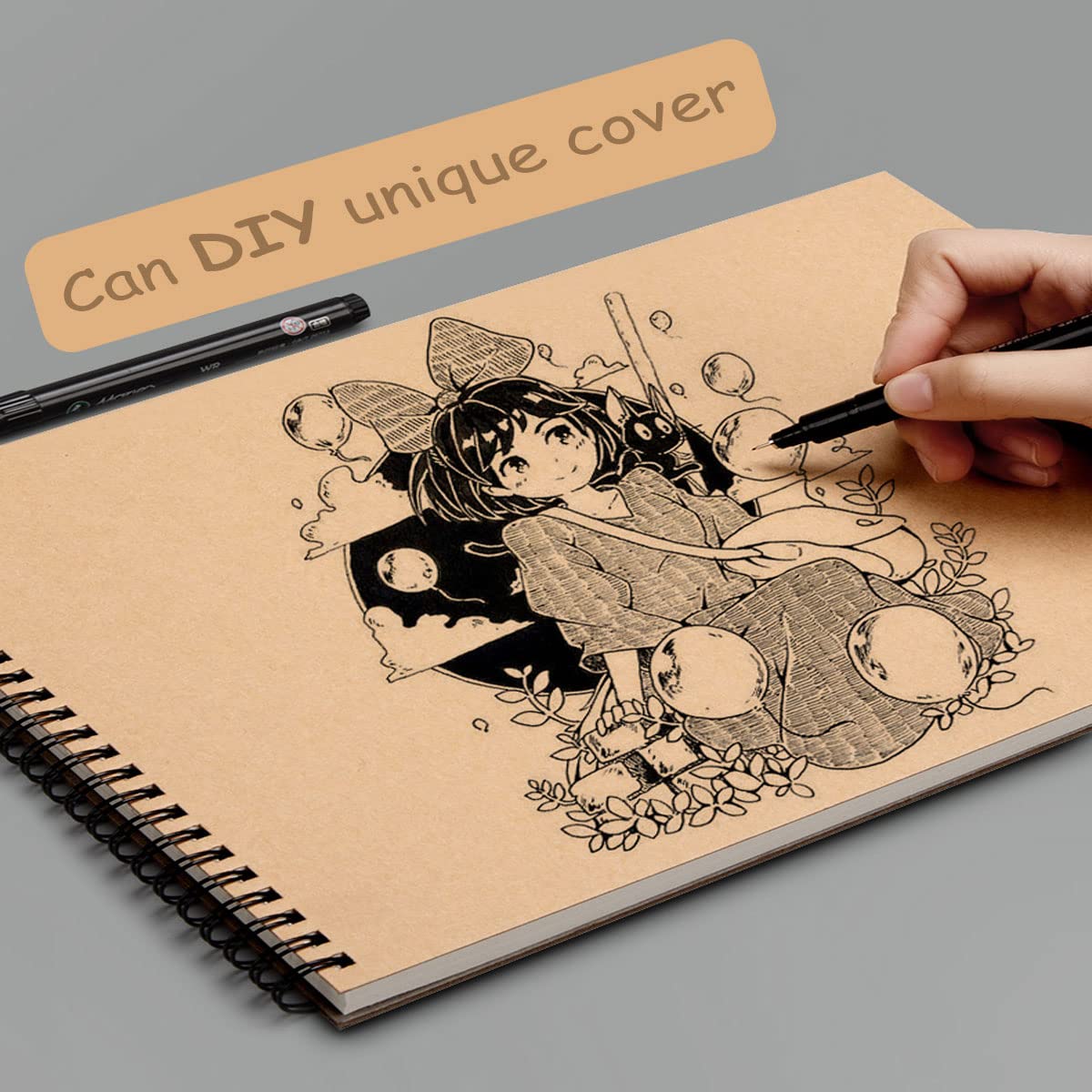 Mixed Media Sketch Pad,5.5" x 8.5" Spiral Bound (98lb/160gsm), 90 Sheets, Pack of 3, Durable Acid Free Sketchbook Hardcover Sketchbook, for Wet and Dry Media, Drawing, Painting (3 Pack- 5.5"X8.5") FONTSATTY