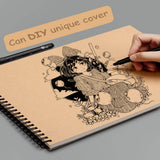 Mixed Media Sketch Pad,5.5" x 8.5" Spiral Bound (98lb/160gsm), 90 Sheets, Pack of 3, Durable Acid Free Sketchbook Hardcover Sketchbook, for Wet and Dry Media, Drawing, Painting (3 Pack- 5.5"X8.5") FONTSATTY