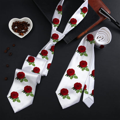 Geyoga Sublimation Blank Tie for Men Solid DIY Dye White Polyester Neckties Sublimation for Weddings Party(6 Pieces)