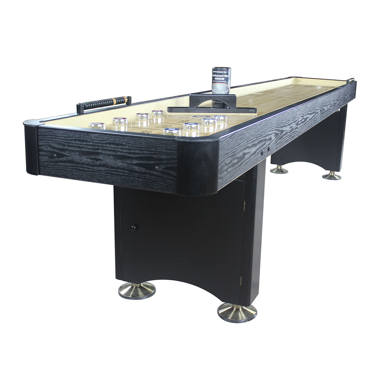 Playcraft Woodbridge Shuffleboard Table, Black, 12 Feet Playcraft
