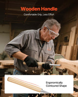 VEVOR Wood Lathe Turning Tool Set, 8PCS, Lathe Chisel Set with Carbon Steel Blade, 2 Skew, 1 Spear Point, 1 Parting, 1 Round Nose, 3 Gouge Tools, 1 Oxford Bag, for Beginners, Hobbyists, Professionals VEVOR