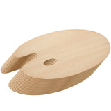 15PCS Wooden Paint Palette 12”x 16” Large Oval-Shaped Artist Painting Palette with Thumb Hole, Oil Wood Painting Palette, Art Pallet for Painting ZOFORTY