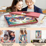 hill froeistung Seahorse 5D Diamond Art Painting Kits for Adults, Seaweed Diamond Art, DIY Full Drill Flower Landscape Scenery Diamond Art Painting for Home Wall Decor Gifts (12X16 inch) hill froeistung