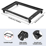 Yuntau Adjustable Lateral Files and Storage Cabinet Dolly Large Commercial Adjustable Cabinet File Dolly for Home Office, Long30''-42'', Width18''-25'' Yuntau