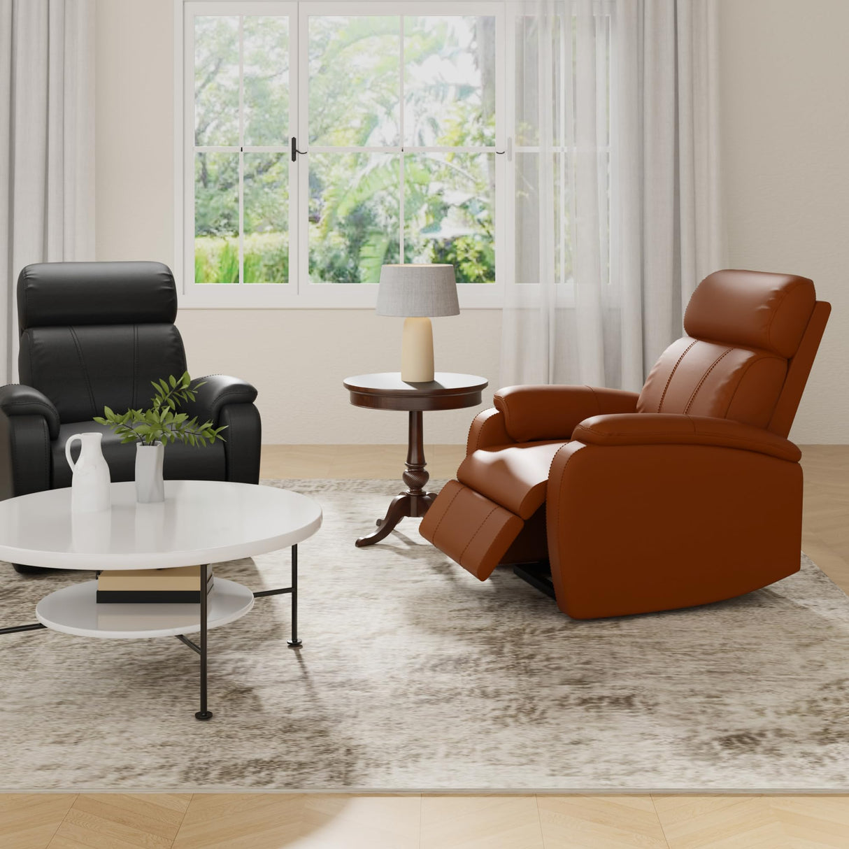 FLEXISPOT X3 Power Recliner Chair, Adjustable Electric Recliner with USB Port, Thick Cushion & Padded Back, Comfortable Faux Leather Chair for Living Room Bedroom Home Theater (Black) FLEXISPOT