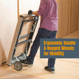 POWERTEC Multi-Functional Project Table with Wheels | Workbench with 3/4" Bench Dog Hole Pattern for Sanding, Cutting, and Woodworking Projects (MT4012) POWERTEC