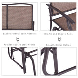 Giantex OP3100-New Patio Glider Bench, Brown 41.5"X28.0"X37"(LXWXH) Giantex