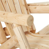 Lakeland Mills CFU329 Cedar Log Vista Tete Outdoor Chairs, Natural Lakeland Mills