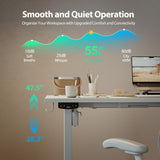 Agilestic Electric Standing Desk, L-Shaped 59 Inches Height Adjustable Desk, Sit and Stand up Desk for Work Office Home, Ergonomic Rising Computer Table for Home Office with Splice Board, White Agilestic